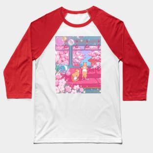 The cute cats on the train Baseball T-Shirt